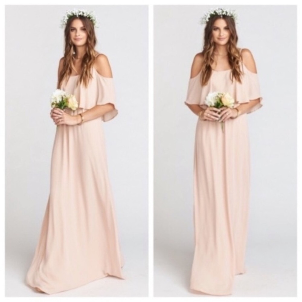 Show Me Your Mumu Caitlin Ruffle Dusty Blush Crisp